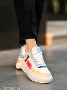 Colorblocked Synthetic Sneakers for Women 