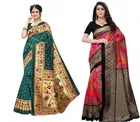 Women's Printed Saree with Unstitched Blouse 