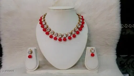 Stylish Women'S Jewellery Set, Red