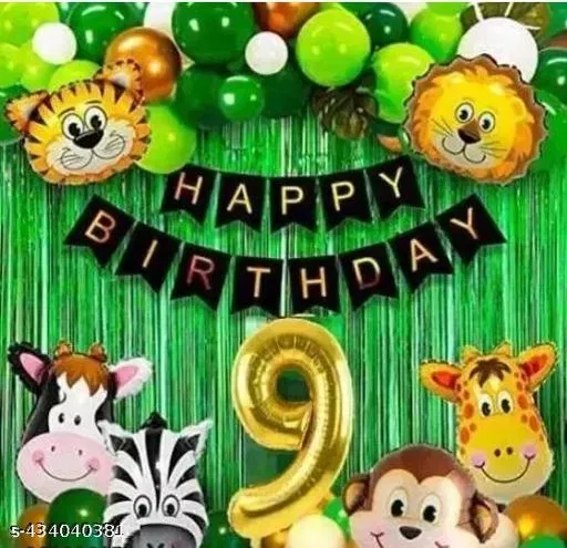 25 Pcs 9th Birthday Decoration kit, Multicolour, Set of 1
