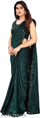 Lycra Sequence Saree for Women 