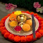 Brass Puja Diya with Curved Handle Brass Table Diya 