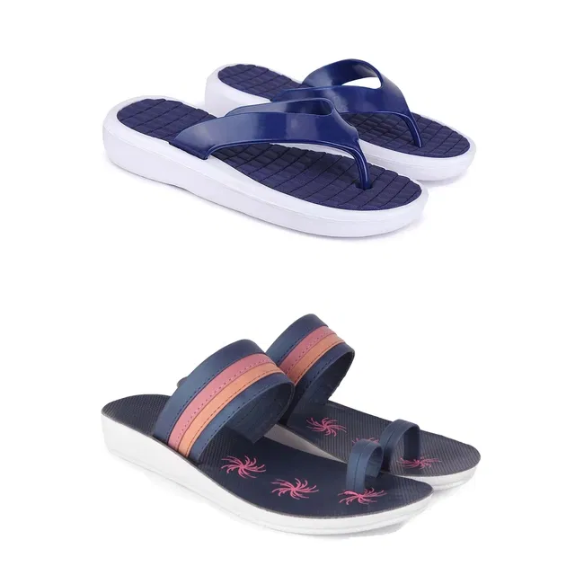 Flats for Women (Multicolor, 8) (Set of 2)