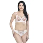 Polycotton Non-Padded Bra with Panty for Women 