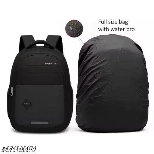 Polyester Backpack for Men & Women, Black