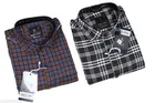 Polycotton Checked Shirts for Men, Multicolor 