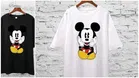 Cotton Blend T-shirt for Women, White & Black, Pack of 2 