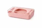 Rectangle Transparent WallMounted Soap Holder Pink