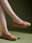 Textured Synthetic Ballerinas for Women 