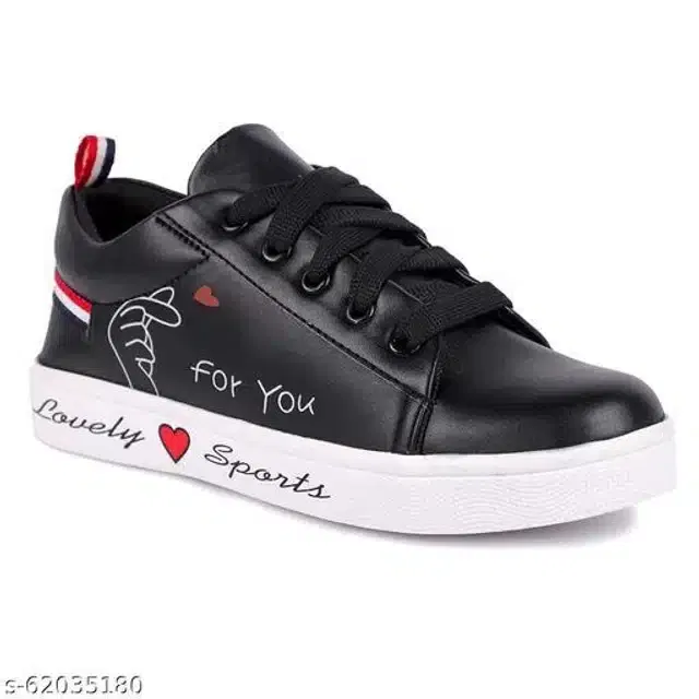 Casual Shoes for Women (Black, 4)