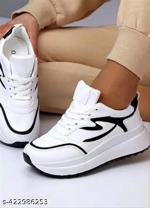 Casual Shoes for Women (White, 6)