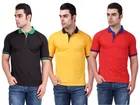 Polo Solid T-shirts for Men, Pack of 3 