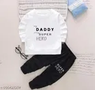 Hosiery Cotton Full Sleeves T-Shirt with Pant Clothing Set for Kids 
