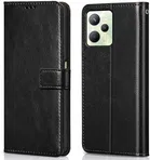 Realme RMX3511 /Realme C35 Artificial Leather Mobile Flip Cover 