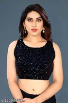 Lycra Sequence Saree for Women 