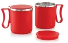 Stainless Steel Coffe Mug, Red 