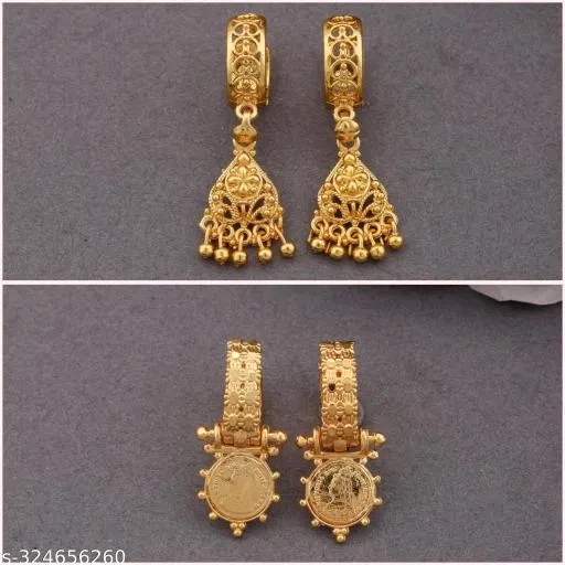 Gold Plated Earring/Stud/Bali Combo For Women'S/Girls