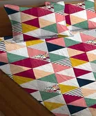 Glace Cotton Printed Fitted Double Bedsheet with Two Pillow Covers 