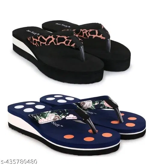 Twosoft EVA Flip-flops for Women (Multicolor, 7)