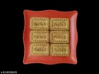 Plastic Plates for Kitchen, Red, Pack of 6