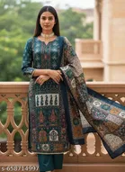 Punjabi/All Over Suits Printed Ethnic Motif 