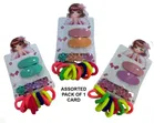 Elastic 14 Pcs Hair Bands with Flower Clips (Multicolour, Set of 1)