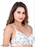 Cotton Printed Bra for Women & Girls, Multicolour, Pack of 3 