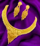 Alloy Choker Necklace with Earrings for Women 