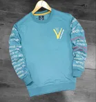 Fleece Printed Round Neck Sweatshirt for Men 