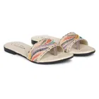 Zakozee Flats for Women (Cream, 6)