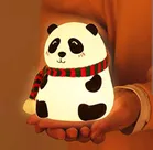 Raregets Cute Panda,Usb Rechargeable, 7-Colors Changing Light, Room Decor Night Lamp (14 Cm, White)