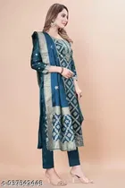 Art Silk Churidar Material Dress for Women, Pack of 3 