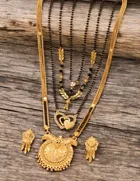 Combo of 4 Pcs Mangalsutras with Earrings Set for Women 