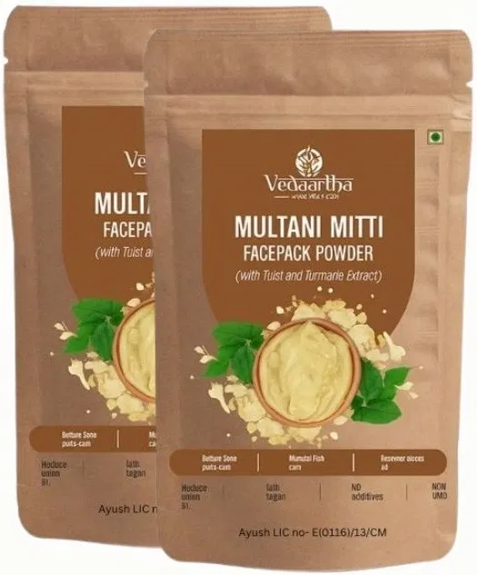 Vedaartha Multani Mitti Powder, Pack of 2 (100 g)