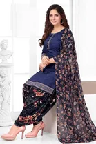 Crepe Floral Punjabi Suits for Women 