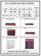 Metal 4 Layer Collapsible Multipurpose Rack 