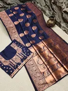 Jacqard Zari Saree for Women (Multicolor, 6.3 m)