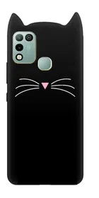 Silicone Mobile Back Cover for Infinix X657 / Smart_5 (Black)