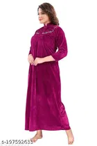 Velvet Nightdress Set for Women 