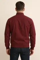 Rexine Printed Jacket for Men, Wine 
