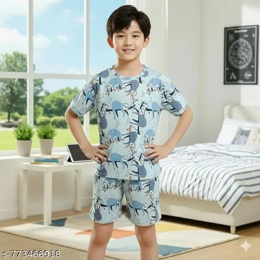Night Suit for Boys (Blue, 4-5 Years)