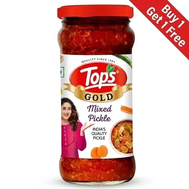 Tops Gold Mixed Pickle 2X375 g (Buy 1 Get 1 Free)