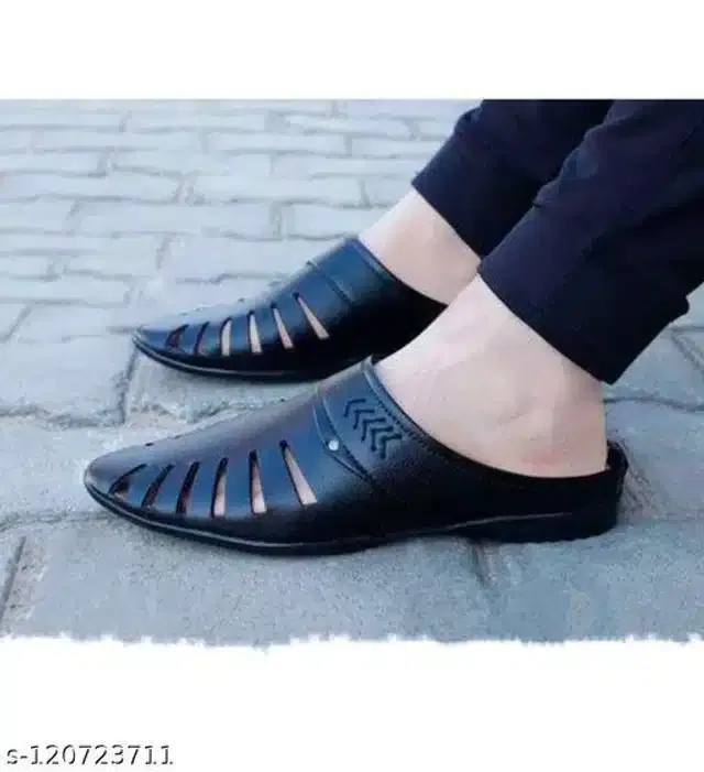 Sandals for Men (Black, 7)