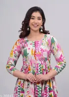 Printed Crepe Kurtis for Women, Multicolour 