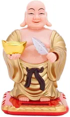 Solar Laughing Buddha with Holding Ingot and Waving Fan Moving Head