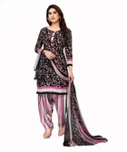 Crepe Unstitched Dress Material for Women 