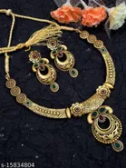Alloy Necklace with Earrings for Women 