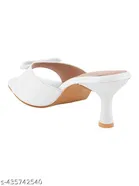 Solid Synthetic Square Toe Block Heels for Kids 
