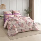 Simple Home 120TC Floral Queen Bedsheet 88x96inch Lavender