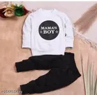 Hosiery Cotton Full Sleeves T-Shirt with Pant Clothing Set for Kids 